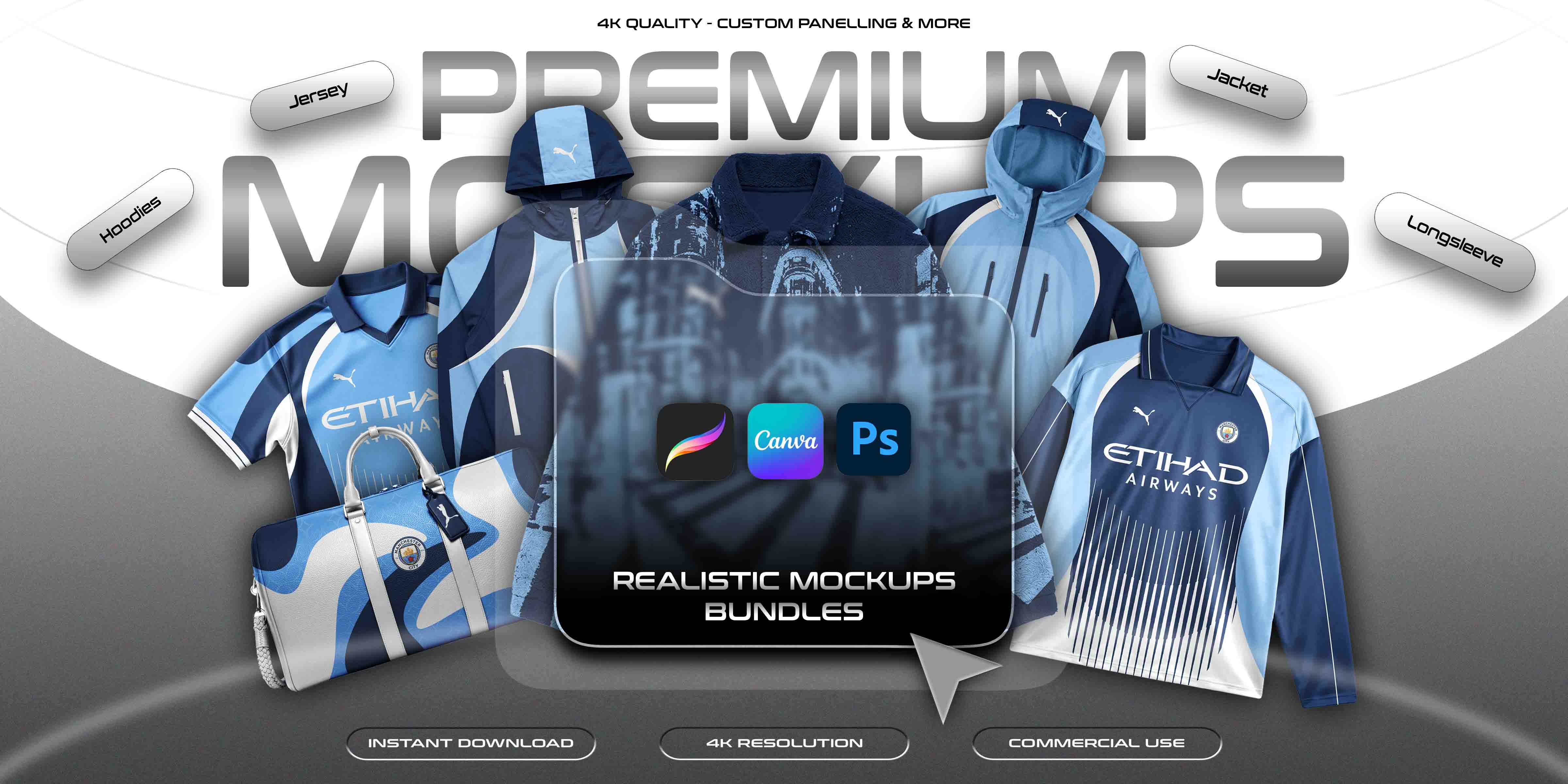 Premium apparel mockups by Precieux